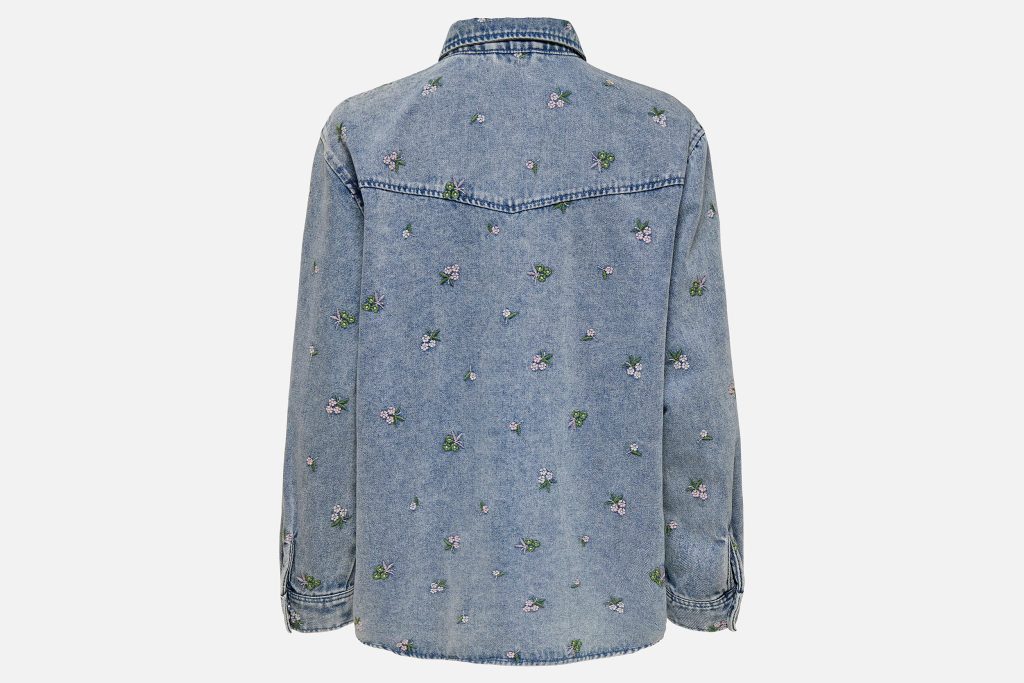 VERA FLOWER SHIRT BLUE DENIM