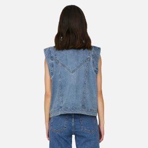 KENNEDY DENIM WAISTCOAT MED BLUE – Image 3