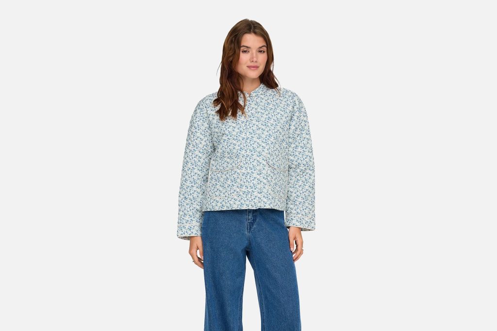 ONLHALLIE QUILTED JACKET OTW NOOS CLOUD BLUE DITSY