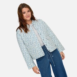 ONLHALLIE QUILTED JACKET OTW NOOS CLOUD BLUE DITSY – Image 3
