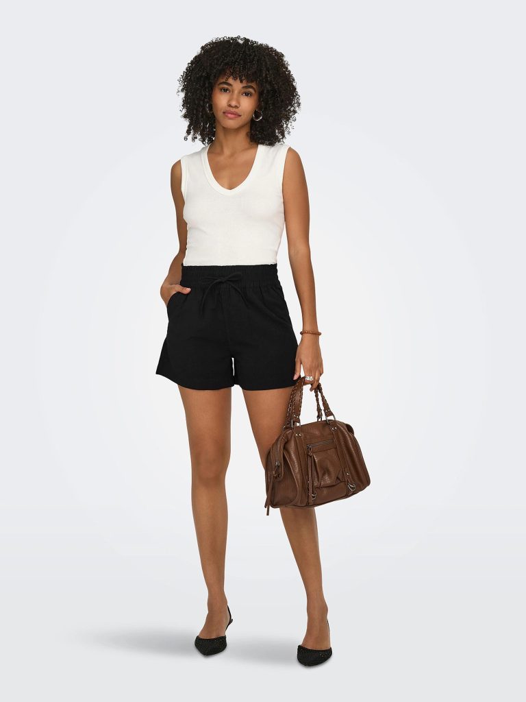 ONLARIS LIFE PULL UP SHORTS WVN BLACK