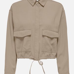 ONLARIS LIFE LS JACKET WVN TAUPE GREY - Image 1