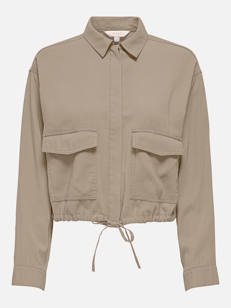 ONLARIS LIFE LS JACKET WVN TAUPE GREY