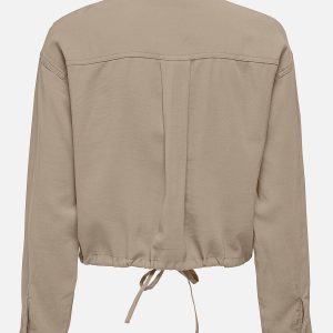 ONLARIS LIFE LS JACKET WVN TAUPE GREY - Image 2