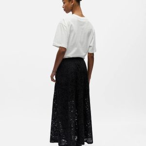 OBJBIANCA MW LO LONG SKIRT BLACK - Image 2