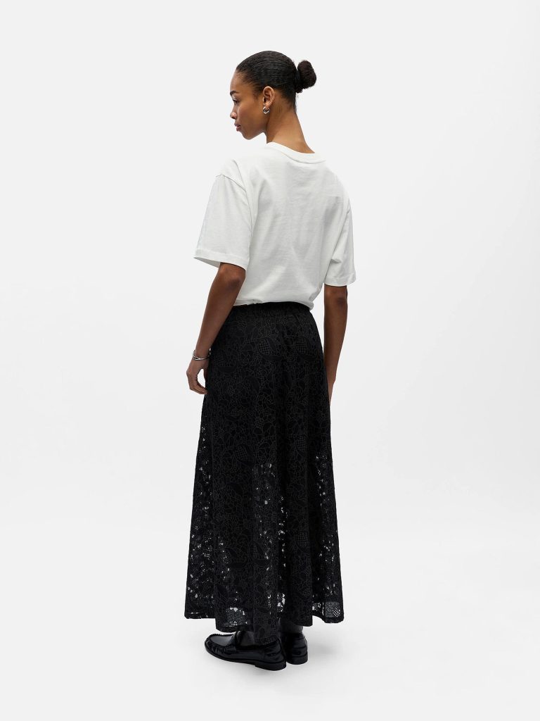 OBJBIANCA MW LO LONG SKIRT BLACK