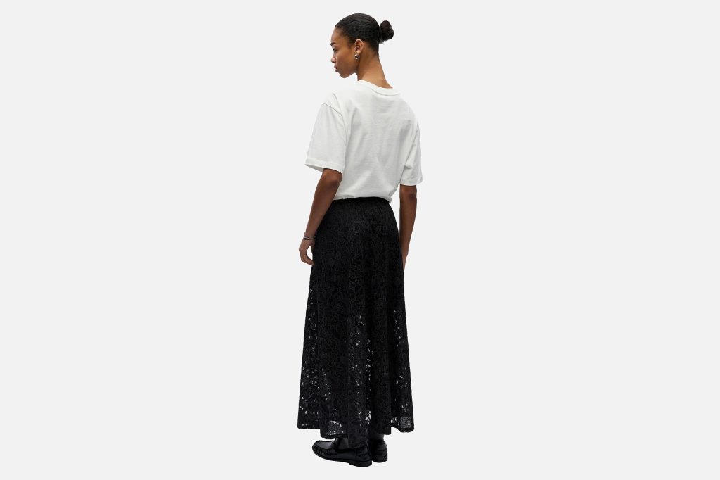 OBJBIANCA MW LO LONG SKIRT BLACK