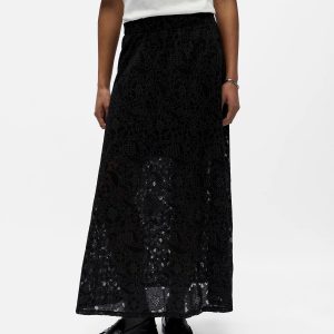 OBJBIANCA MW LO LONG SKIRT BLACK - Image 5