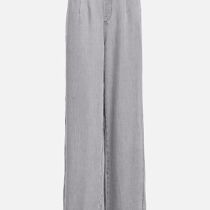 OBJFRAME LISA WIDE MW PANT NOOS LIGHT GREY – Image 1