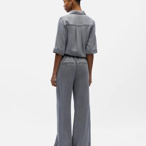 OBJFRAME LISA WIDE MW PANT NOOS LIGHT GREY – Image 2
