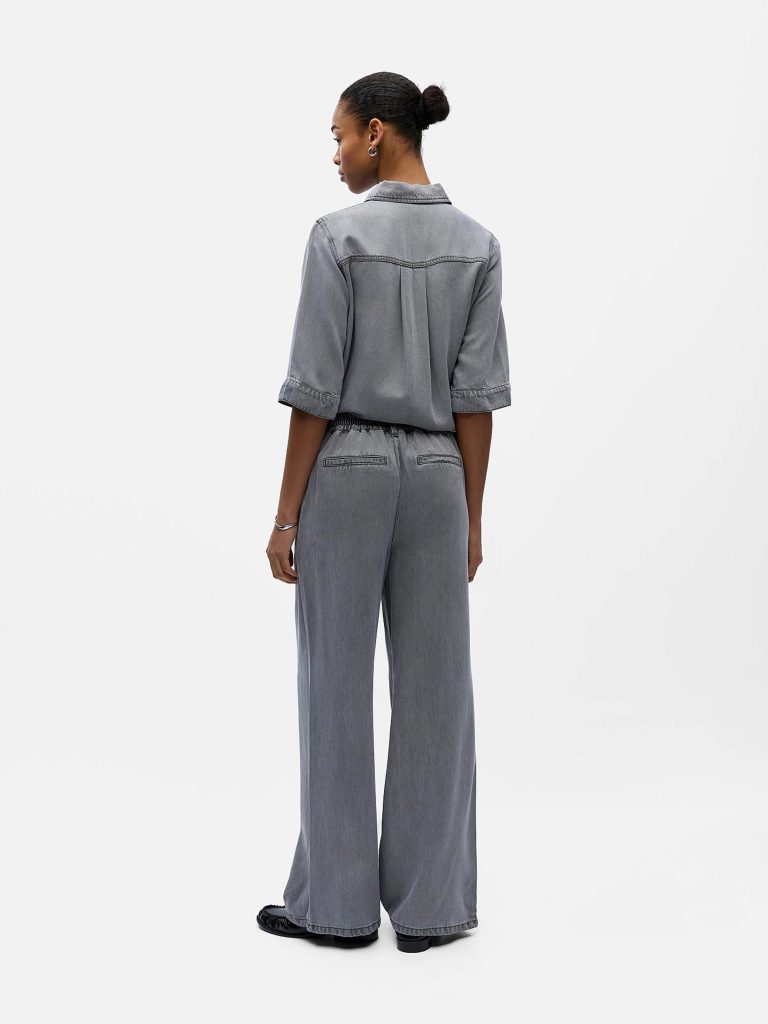 OBJFRAME LISA WIDE MW PANT NOOS LIGHT GREY
