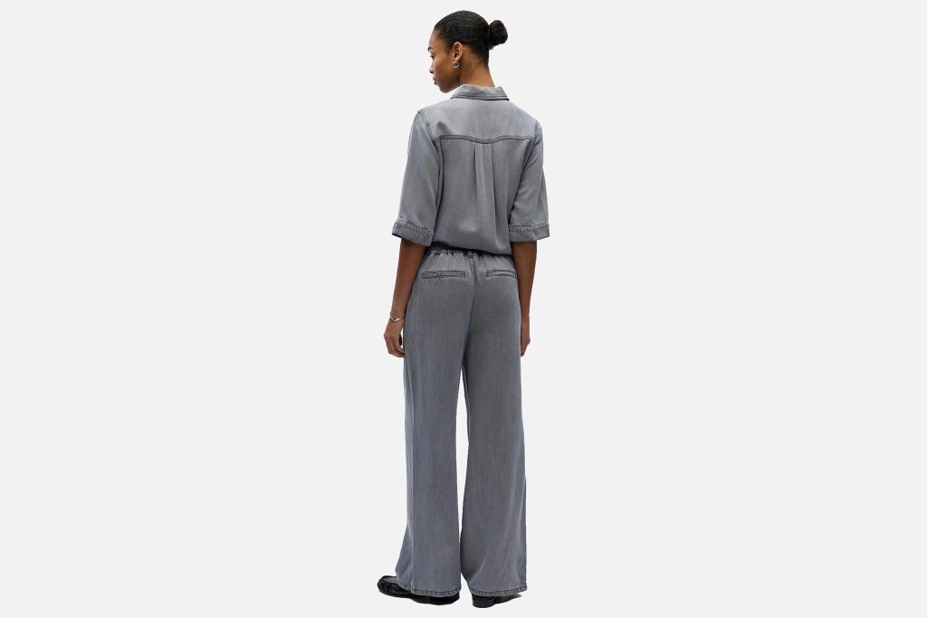 OBJFRAME LISA WIDE MW PANT NOOS LIGHT GREY