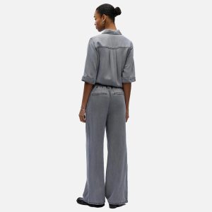 OBJFRAME LISA WIDE MW PANT NOOS LIGHT GREY – Image 3