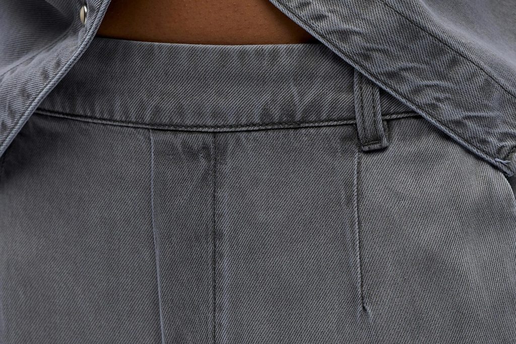 OBJFRAME LISA WIDE MW PANT NOOS LIGHT GREY