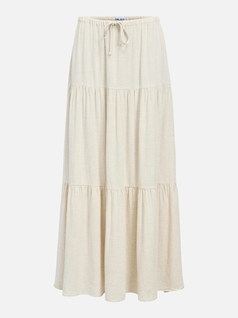 OBJSANNE MW LONG LAYER SKIRT SANDSHELL