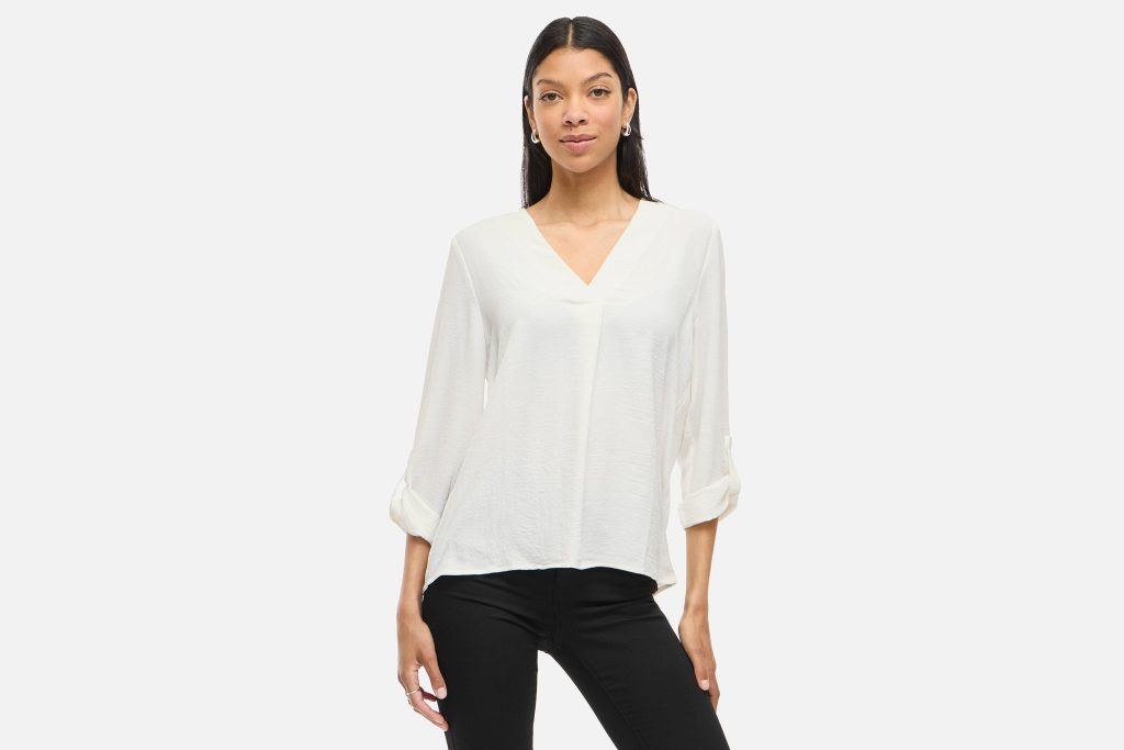 JOSA VNECK TOP SNOW WHITE