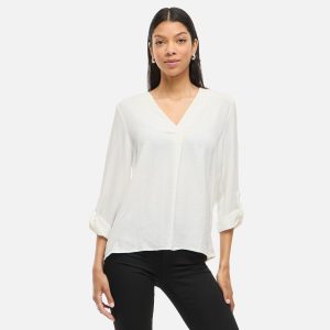 JOSA VNECK TOP SNOW WHITE - Image 3
