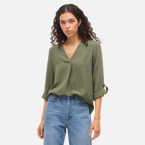 JOSA VNECK TOP OLIVINE - Image 3