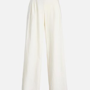 JXALMIRA LINEN BLEND HW PANT BLANC DE BLANC – Image 1