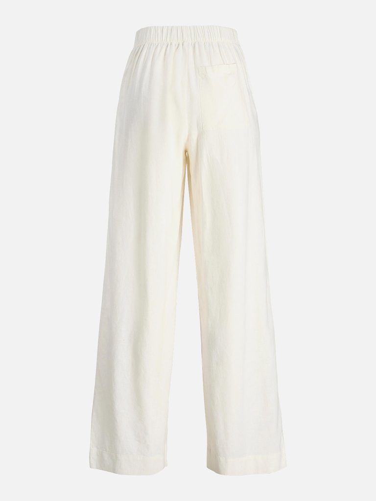 JXALMIRA LINEN BLEND HW PANT BLANC DE BLANC