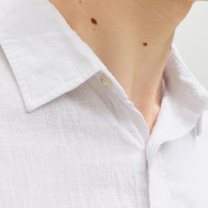 JJESUMMER LINEN BLEND SHIRT LS WHITE – Image 7