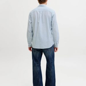 JJESUMMER LINEN BLEND SHIRT CELESTIAL BLUE - Image 2