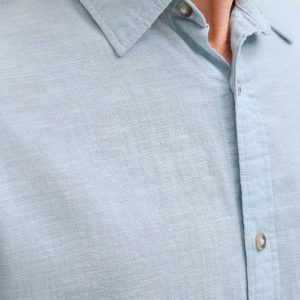 JJESUMMER LINEN BLEND SHIRT CELESTIAL BLUE - Image 6