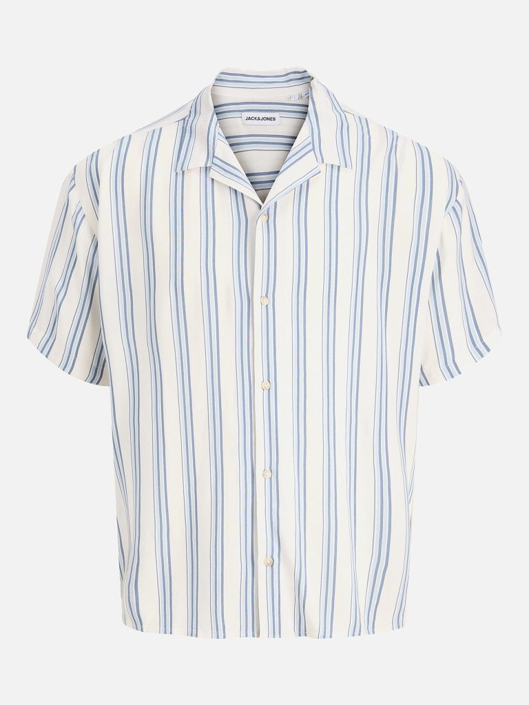 JJEJEFF RESORT STRIPE SHIRT CELESTIAL BLUE