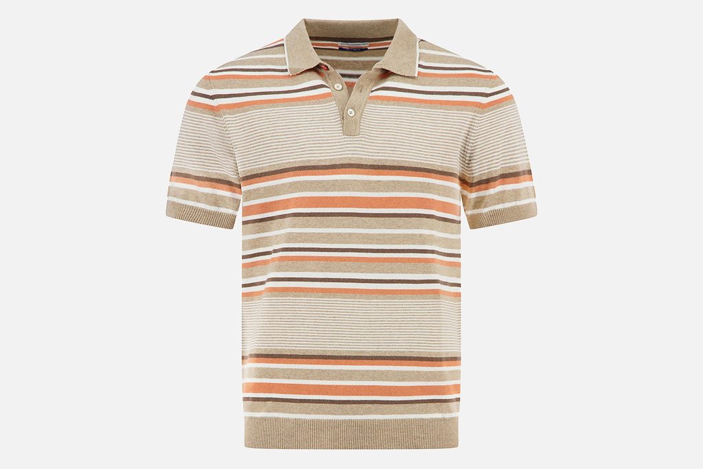 POLO KNITTED STRIPES SAND