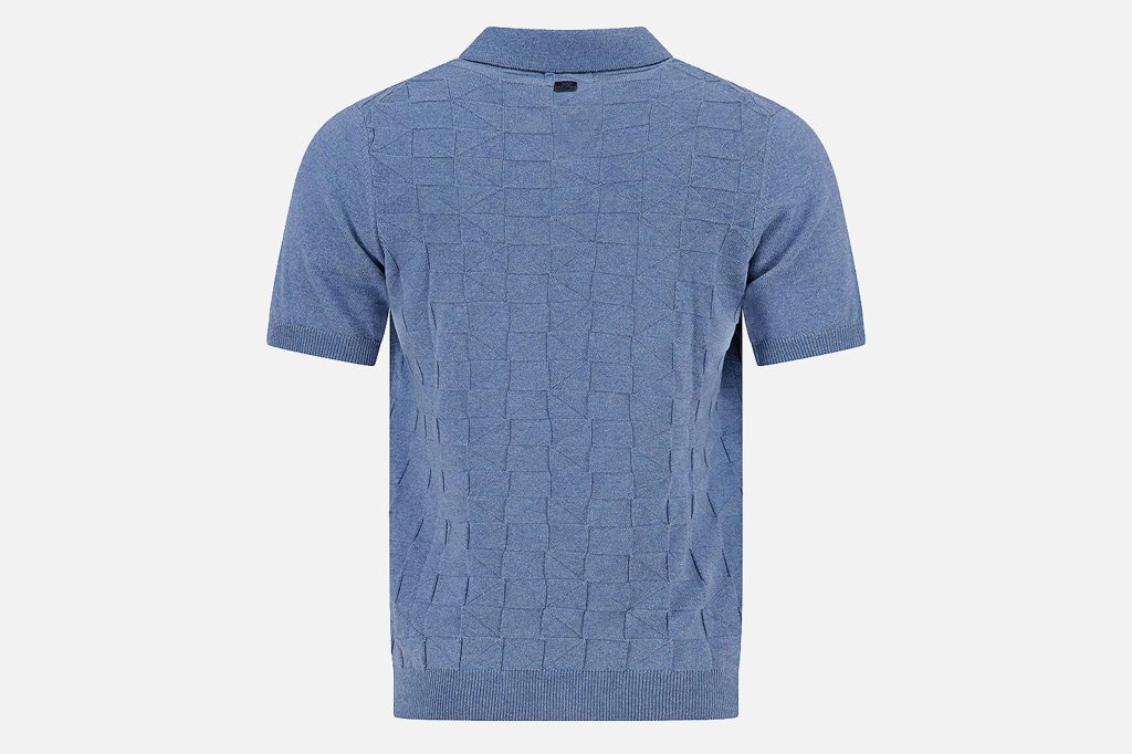 POLO KNITTED STRUCTURE JEANS BLUE