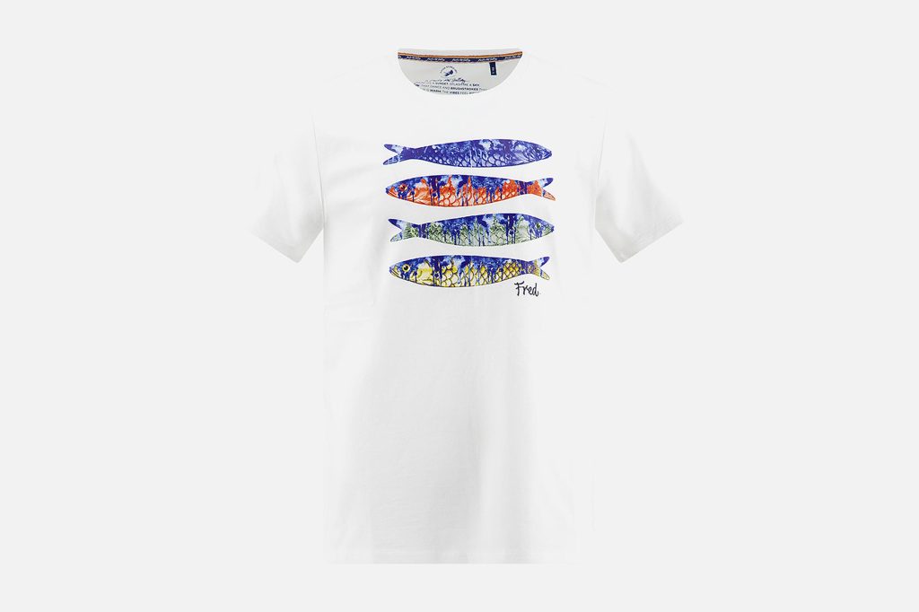 TSHIRT FISH PRINT OFF WHITE