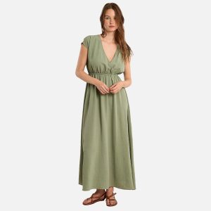 ROBE LONGUE MOLLY SAGE GREEN - Image 1