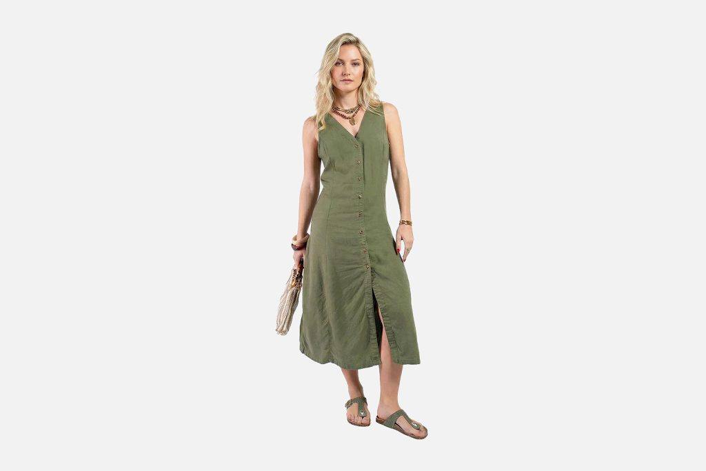 ROBE NADEGE KAKI