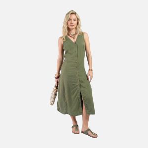 ROBE NADEGE KAKI – Image 2