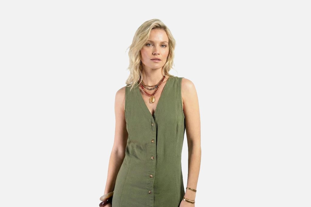 ROBE NADEGE KAKI