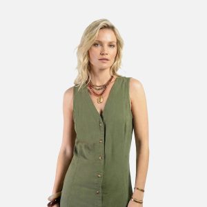 ROBE NADEGE KAKI – Image 4