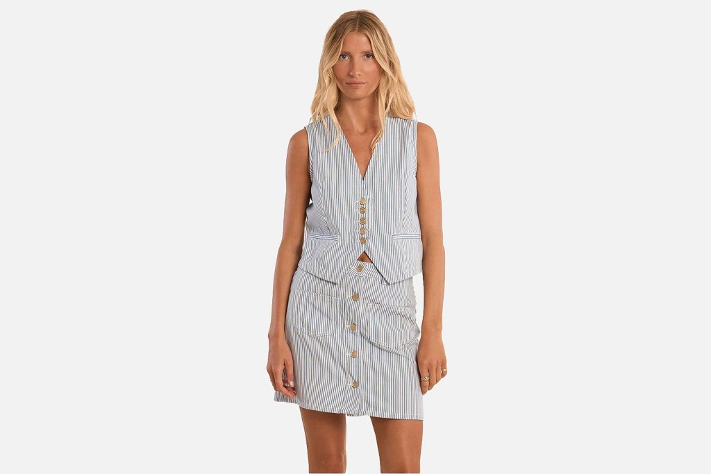 VESTON MOLLY RAYURES BLEUES