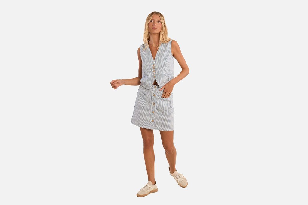 VESTON MOLLY RAYURES BLEUES