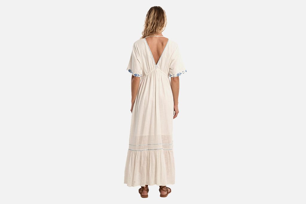 ROBE MOLLY LONGUE BRODERIES BLANC
