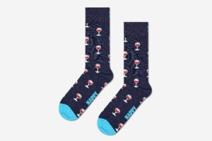 GLASS OF WINE SOCK NAVY