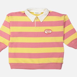 POLO SWEATER FILOU STIPES JAUNE ROSE - Image 1