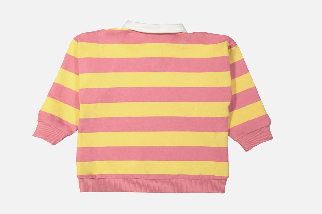 POLO SWEATER FILOU STIPES JAUNE ROSE