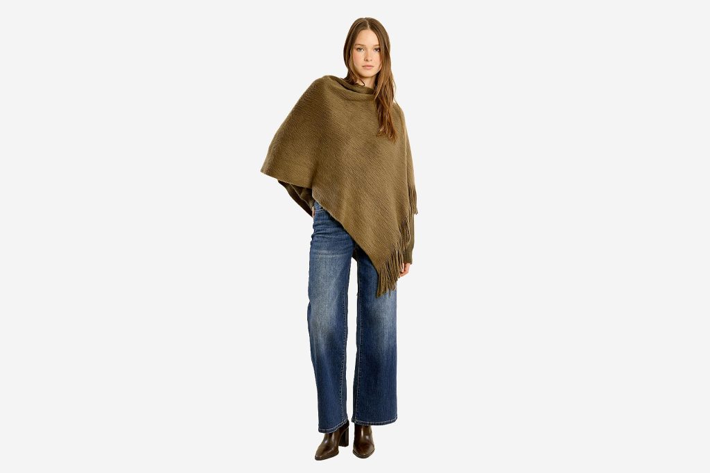 PONCHO TRICO KAKI