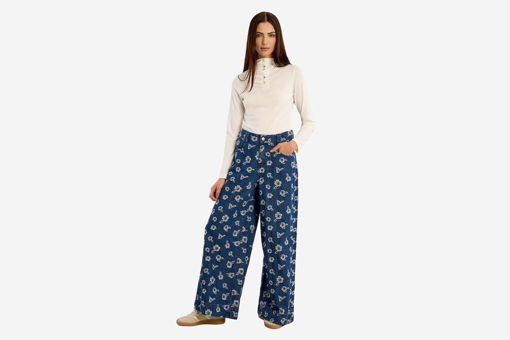 WOVEN PANTALON BLEU JEAN