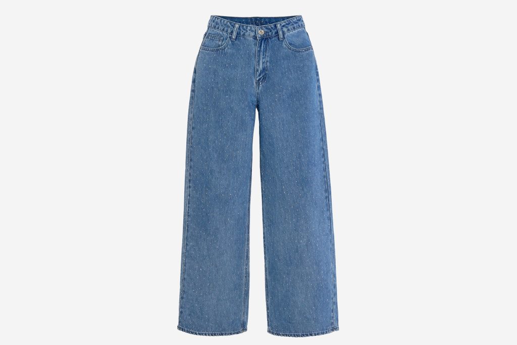 WOVEN PANTALON JEAN BLEU