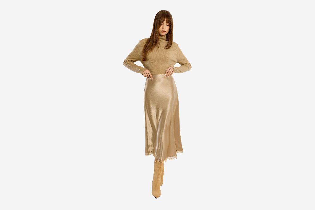 JUPE SATIN OR