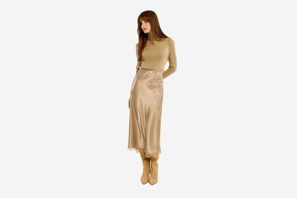 JUPE SATIN OR