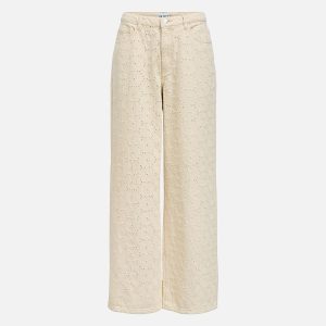 OBJRAISA MW WIDE JEANS SS FAIR BIRCH - Image 1