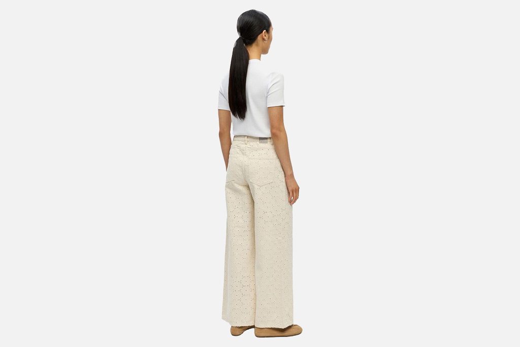 OBJRAISA MW WIDE JEANS SS FAIR BIRCH