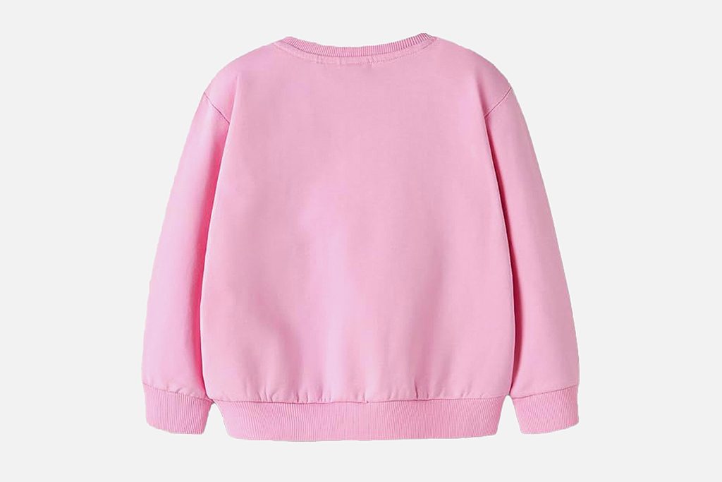 NMFLAUFEY LS NREG SWEAT CARD BEGONIA PINK